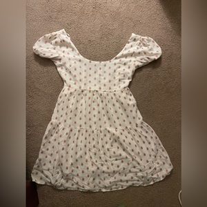 Pink and White off the shoulder dress